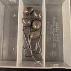 Variety Lot Of 8 Jighead Hooks Varity Of Sizes With Plano Tackle Case