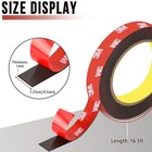 2 Rolls Double Sided Tape Heavy Duty 0 5in X 16 5ft Two Sided Mounting Tape Wat