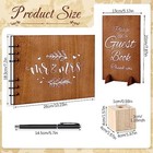 Wooden Wedding Guest Book With Pen And Holder Table Reception Sign Wooden Guest 