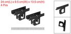 4pcs Corner Brackets 3-way T Brackets For 4  X 4  Post Patio Hardware Kit Black