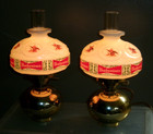 Rare Pair Of Vintage 1960 s Budweiser Lighted Wall Sconce Signs  Oil Lamp Style