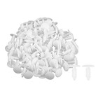  Universal 5mm Push Bumper Fastener Rivet Clips White - Pack Of 100 