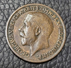 1917  Great Britain Farthing Coin