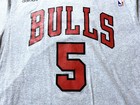 Adidas - Men s Large Nba Chicago Bulls  5 Bobby Portis Gray Jersey T-shirt