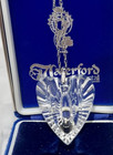 Waterford Crystal Heart Pendant Necklace W  Box 2 25  Cut Glass 26g Vtg