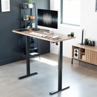 Vivo Electric 60    X 24    Stand Up Desk Workstation   Reclaimed Wood Table Top 