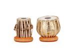Queenbrass Brass Tabla Set engraved-bayan Wood Dayan Cushions Hammer Bag Kit