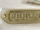 Solid Brass Poop Deck Door Sign Decorative Wall Plaque New Nautical Beach Boat