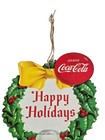Vintage Coca-cola Holiday Wreath Cardboard Ornaments Lot 3 Store Display