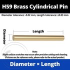    1mm 1 5mm 2mm 2 5mm 3mm - 6mm Metric Solid Brass Dowel Pins 2mm-15mm Length