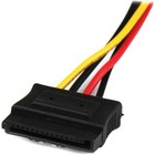 Startech 12in Lp4 To 2x Latching Sata Power Y Cable Splitter Adapter - 4 Pin