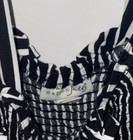 Maison Jules Romper Jumpsuit Women s Size M Medium Black white Striped