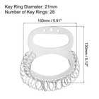 28 Rings Stainless Steel Key Organizer Keyring Holder Management