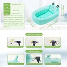 Relaxing Baby Inflatable Bathtub newborn To Toddler 4 Piece Set  Green 