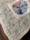 Antique  Hand Placed  Stitched Country Cottage Quilt  82 X 60   