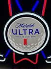 Michelob Ultra Beer Golf Ball   Clubs Light Up Led Sign Man Cave Game Room New
