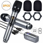 Lekato Uhf Wireless Handheld Microphone System Rechargeable Receiver For Karaoke