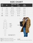 Women s Casual Thicken Wool Blend Stand Collar Single Breasted Pea Coat -chartou
