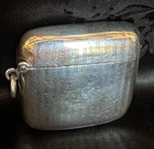 Antique Art Deco English Sterling Silver Vesta Case Match Safe Birmingham 1920