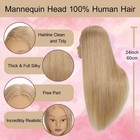 Mannequin Head Human Hair 24  100  Human Hair Mannequin Head   cosmetology Mann   