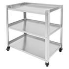 3 Tier Stainless Steel Kitchen Trolley Cart Utility Serving Storage Rolling Cart