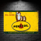 Pennzoil Motor Oil Metal Sign Gasoline Lube Man Cave Vintage Style Metal Art New