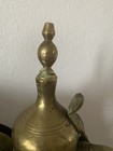 Vintage Middle Eastern Coffee tea Pot Turkish Design Brass 12    Tall