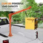 Pickup Truck Hoist Crane folding Truck Mounted Crane W  Electric Winch 1100lbs