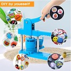 Button Maker Machine Multiple Sizes 1 1 25 2 25 Inch 3-in-1 Pin Button Press    
