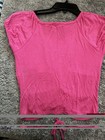 Xhilaration Girls  Pink Ruched Drawstring Scoop Neck Knit Stretch Top Xl