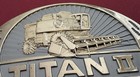 Vintage Nos John Deere Titan Ii Combine Gold Plated Special Issue Belt Buckle