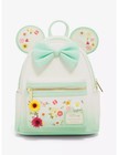 Loungefly Disney Minnie Mouse Pressed Flower Bow Mini Backpack   Wallet Set