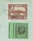 Antigua Sg 100-mixed Franking-leeward Islands Sg 110-1940 faint Date