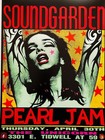 Soundgarden Pearl Jam Concert Poster Green Lady Frank Kozik 1992 Japan