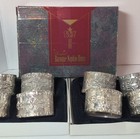 Vintage Crown Court  Silverplated Baroque Napkin Rings Set Of 8 In Box Intricate
