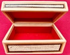Vintage Asian Chinese Handmade Bamboo Jewelry Or Trinket Box Pristine Condition