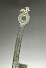 Rare Chinese Cyan Jade Bird   Dragon Design Knife