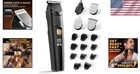 Cordless Hair Clipper   Trimmers Set For Men   Fast Charge   Waterproof