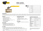 Apollo International 2-1 2  94a-109-01 Full Port Brass Ball Valve