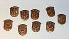 Vtg Amity Leather Craft Metal Embellishment Scrap Booking Military Army Lot Of 9