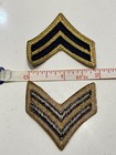 Original Korean War Era U s  Army Chevrons Blue Gold Corporal Pair Patch Combat