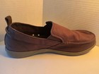 Crocs Walu Mens Size 9 Brown Slip On Loafers Canvas Boat Shoes 11270 M9