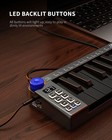 Lekato 25 Key Midi Keyboard Bluetooth Midi Controller 360 Knob Rechargeable