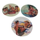 Coca Cola Beach Plates 1 Plastic Cup 2002 Sakura Melamine 50s Theme Set 4