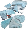 270g Lot Larimar  Atlantis Dolphin Chakra  Authentic Slab Rough Blue Gem Stone