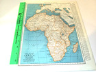 Vintage 1944 Rand Mcnally Map Of Africa-sealed   On Board-from World Atlas