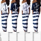 Women Ladies Casual Sailor Top Ruffle Skirt   Blouse Set Long Maxi Dress 2 Piece