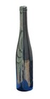 Rare Antique Teal Blue Hock Wine Bottle Turn Mold C 1800 14-3 4    X 3   