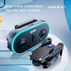 4drc V20 Rc Drone Wifi Fpv 6k Hd Dual Camera Gesture Photo Quadcopter 2 Battery