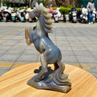 470g Natural Agate Carved Horse Figurine  Exquisite Hand Carved Gemstone Statue
